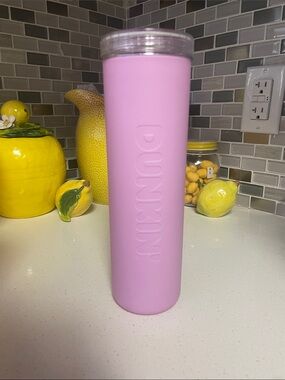 Dunkin Embossed Pink Insulated Tumbler - Slim Travel Cup